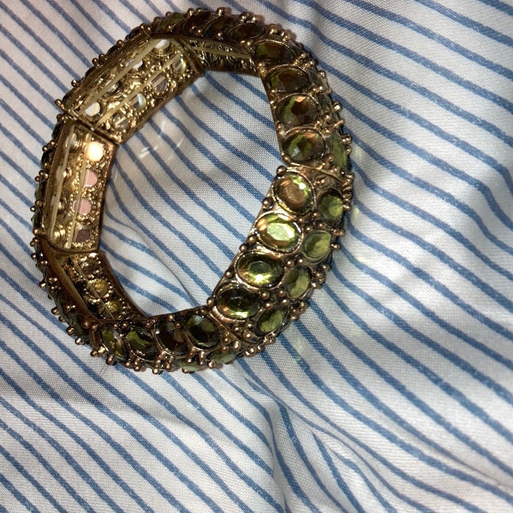 Sage color sapphire bracelet